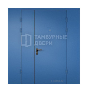 Дверь тамбурная глухая с перегородкой порошок — скелет ТД-209